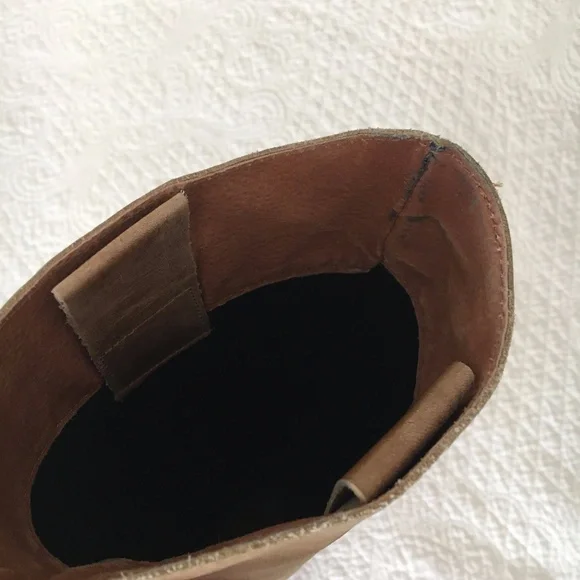 Anthropologie SixtySeven 67 Martingale Bow Leather Riding Boots Brown Women's - Picture 4 of 16